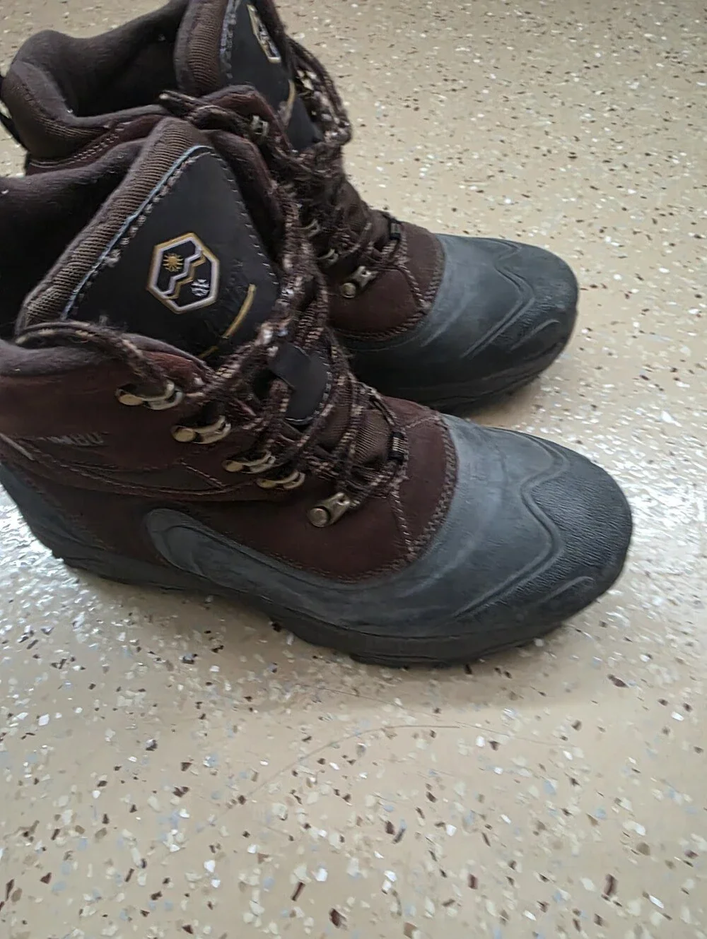 Khombu Waterproof Winter Hiking Boots Leather Suede 10 Men's